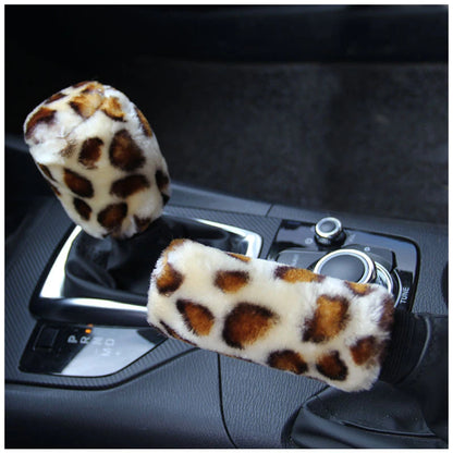 Leopard Print Steering Set