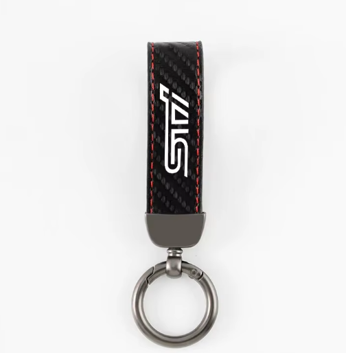 Carbon Subaru STI Keychain