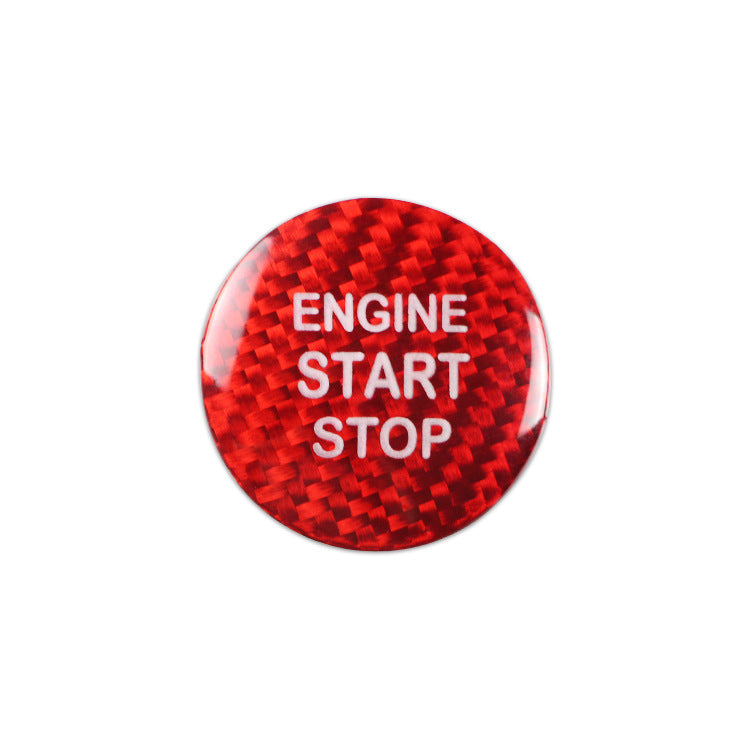 Push Button Start Carbon Fiber Sticker