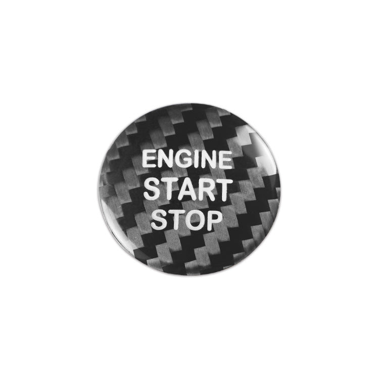 Push Button Start Carbon Fiber Sticker